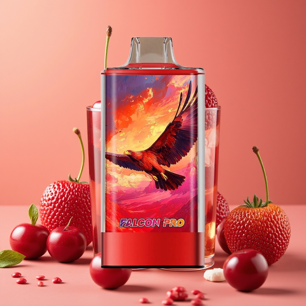 JNR Falcon Pro 28000 Desechable Vape Cereza Cola con Dual Mesh Coil y USB Tipo-C