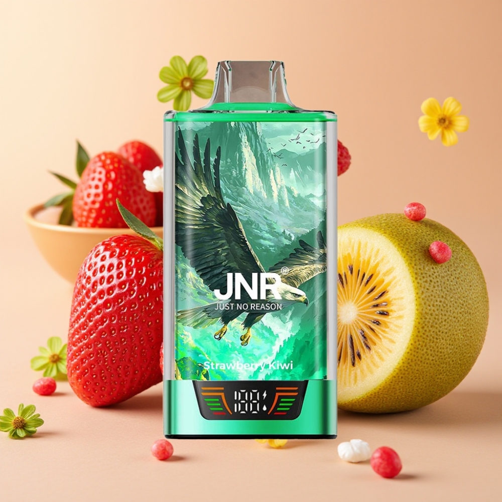 JNR Falcon Pro 28000 Desechable Vape Fresa Kiwi con USB Tipo-C y 5 Nicotina