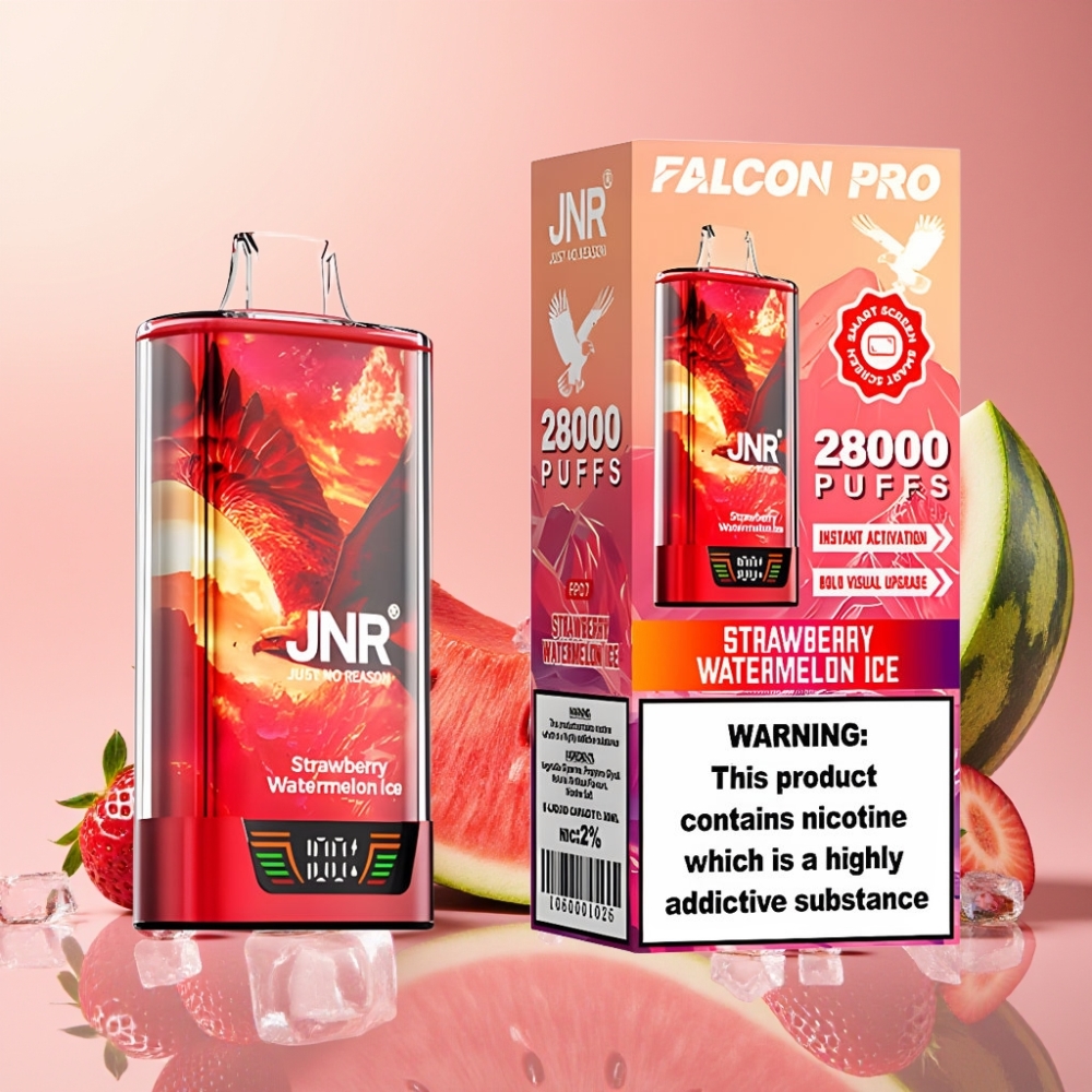 JNR Falcon Pro 28000 Desechable Vape Fresa Sandía Hielo con Pantalla Inteligente