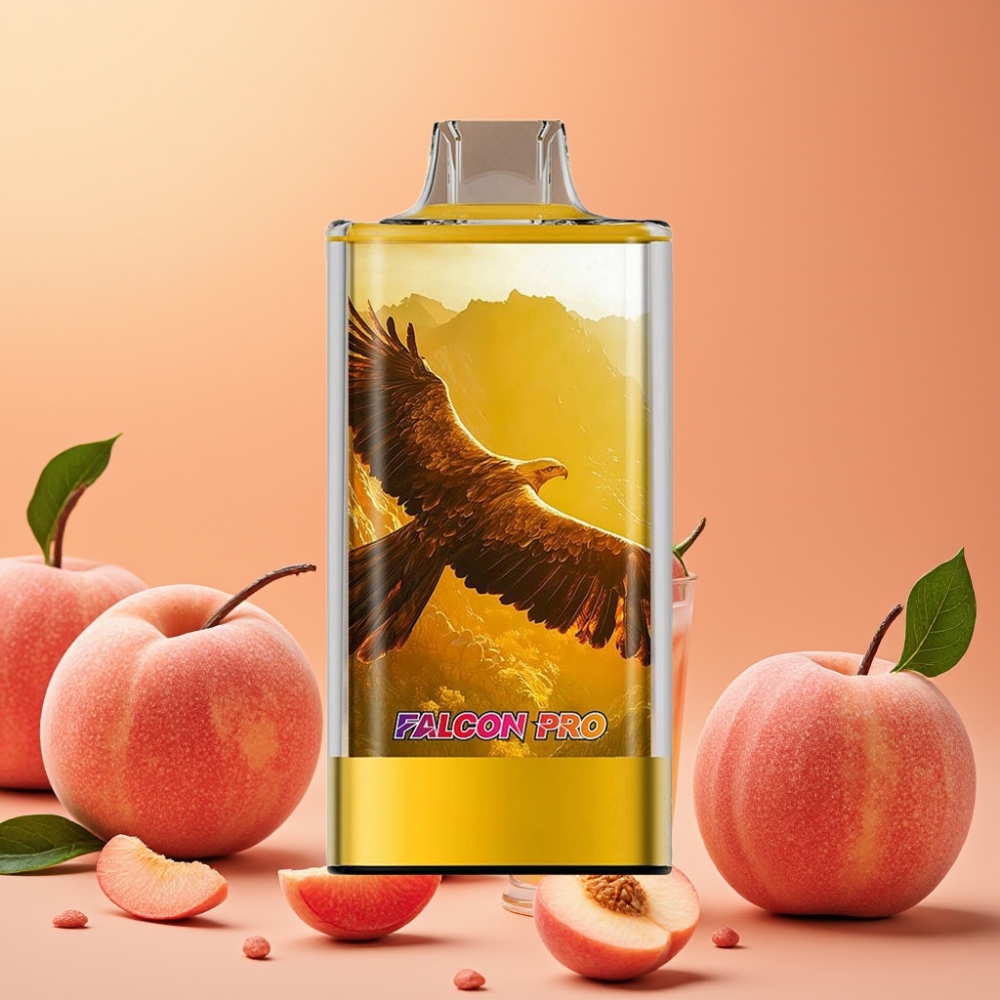 JNR Falcon Pro 28000 Desechable Vape Melocotones Jugosos con 30ml y USB Type-C