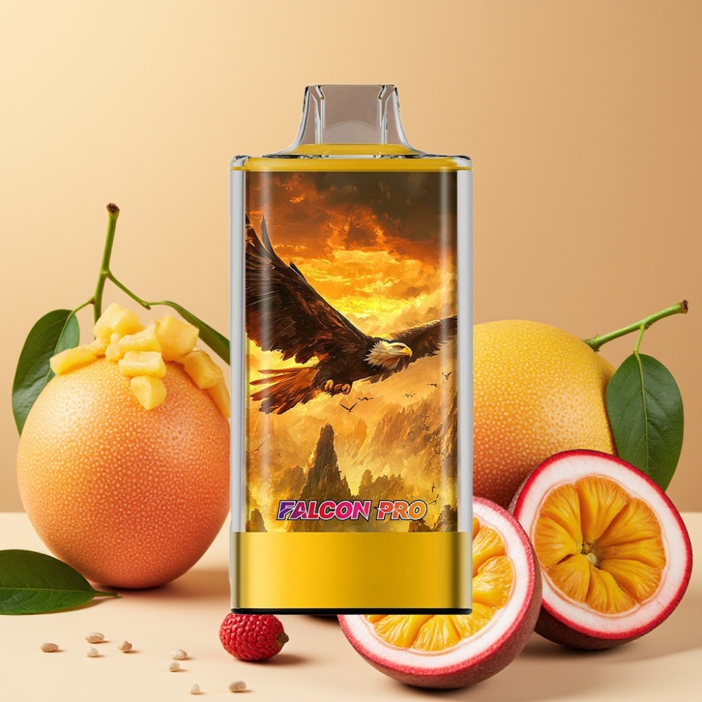 JNR Falcon Pro 28000 Vape Desechable Mango Maracuyá con Pantalla Inteligente y 28000 Caladas