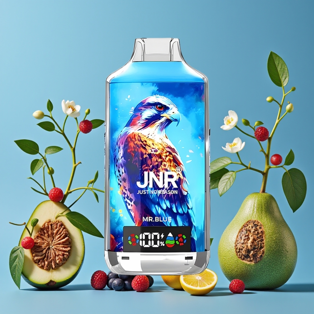 JNR Falcon X 18000 Puffs Vape Desechable Sr Azul con Pantalla Digital y Carga Rápida Type-C