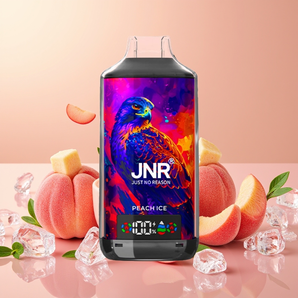 JNR Falcon X 18000 Puffs Vape Helado de Durazno con Doble Malla y Carga Rápida