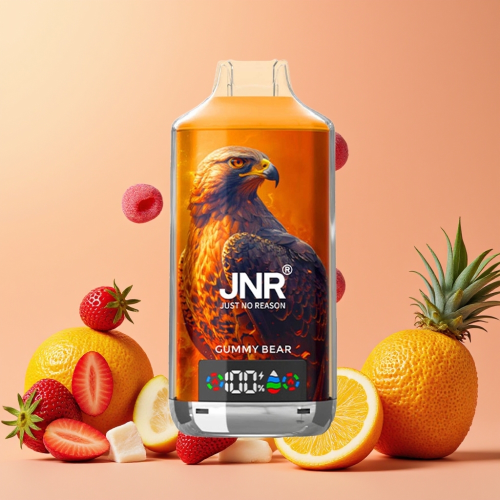 JNR Falcon X 18000 Puffs Vape Osito de Goma con Pantalla Digital y Dual Mesh Coil