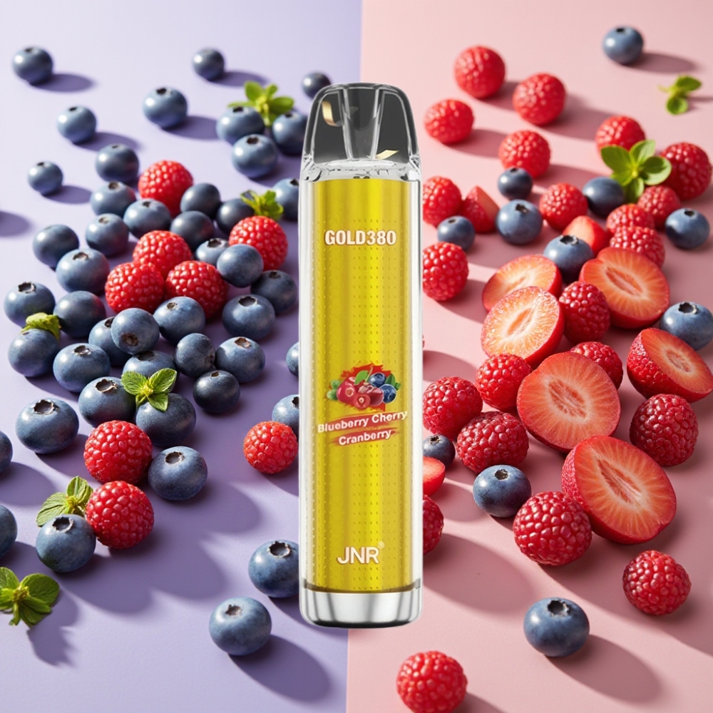 JNR Gold380 6000 Puffs Desechable Vape Arándano Cereza Cranberry 1500mAh 13ml