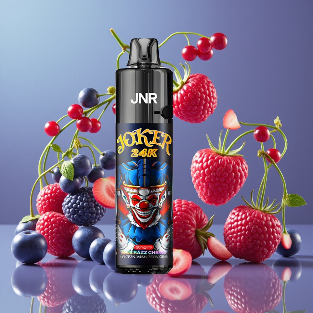 JNR Joker 24K Puffs Desechable Vape Arándano Azul Cereza con 2+10ml Recargable