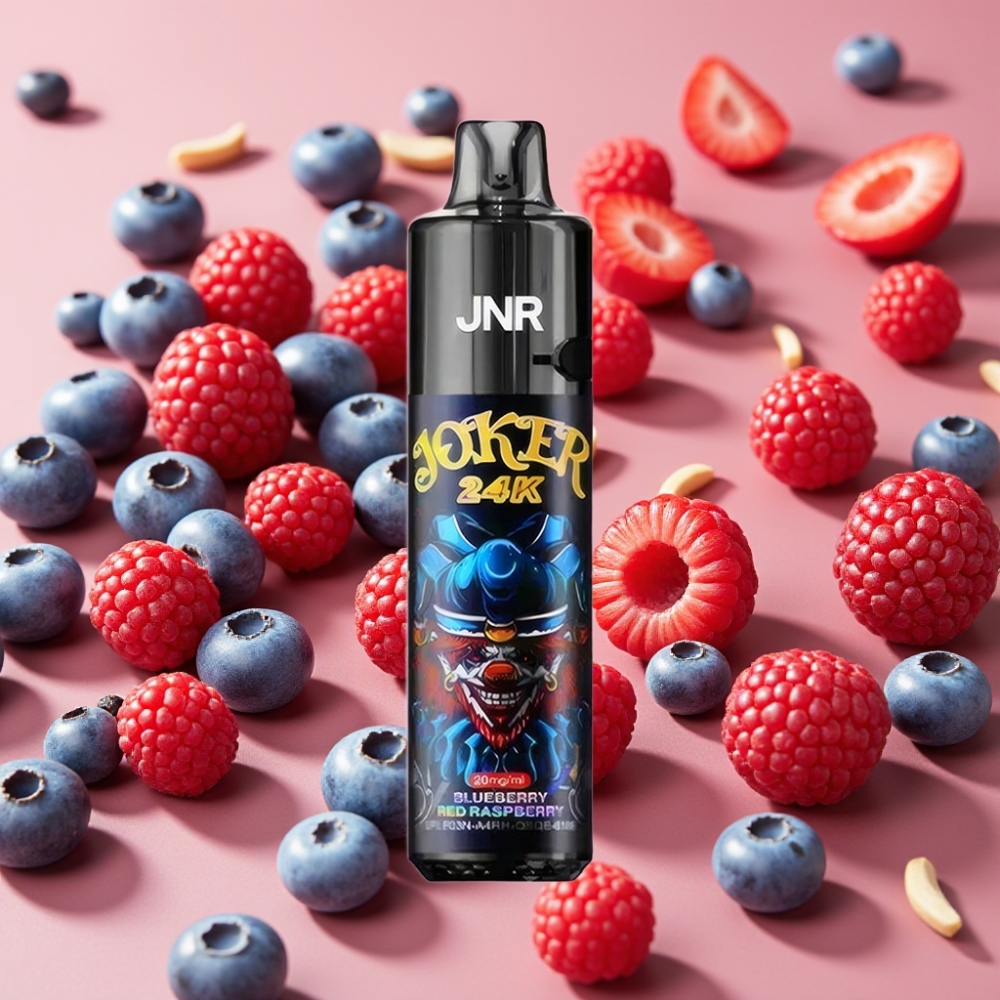 JNR Joker 24K Puffs Desechable Vape Arándano Rojo Frambuesa con Batería 800mAh