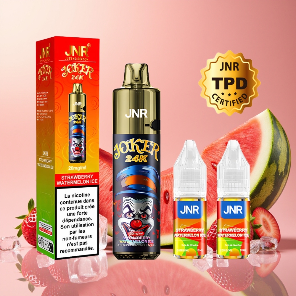 JNR Joker 24K Puffs Disposable Vape Fresa Sandía Hielo