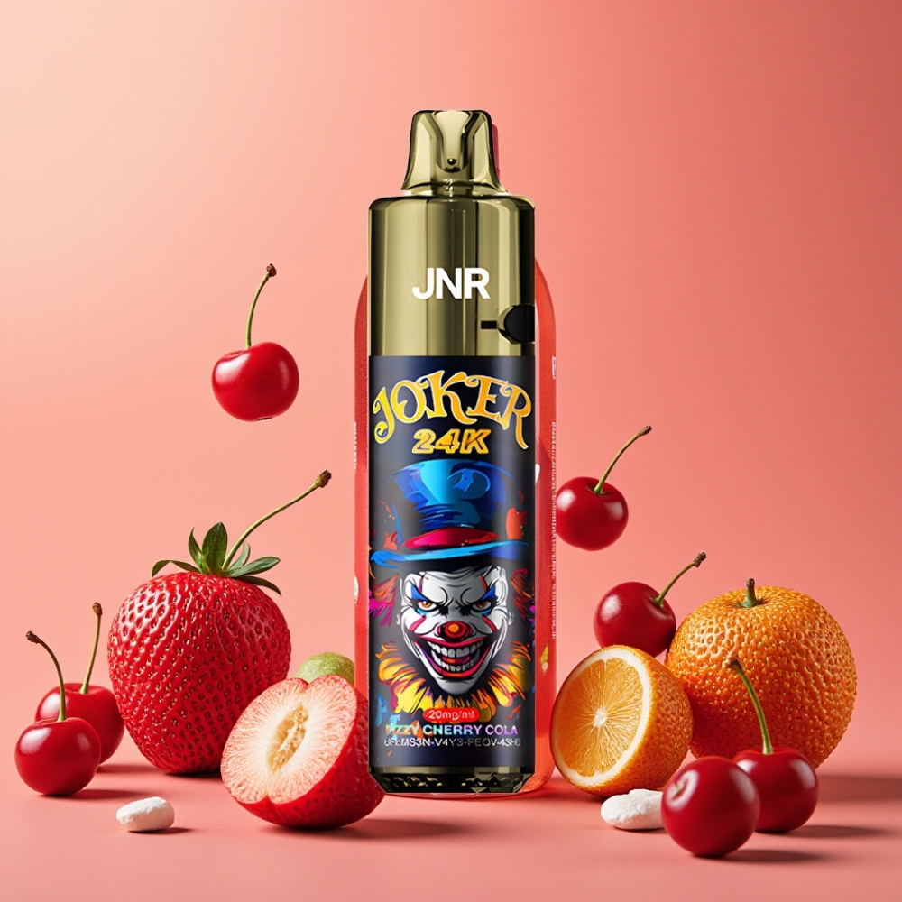 JNR Joker 24K Puffs Vape Desechable Cereza Cola Fizzy con Batería 800mAh