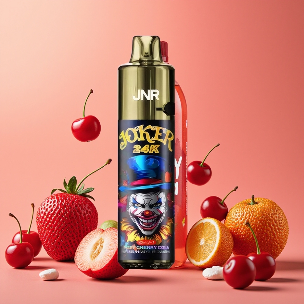 JNR Joker 24K Puffs Vape Desechable Cereza Cola Fizzy con Batería 800mAh