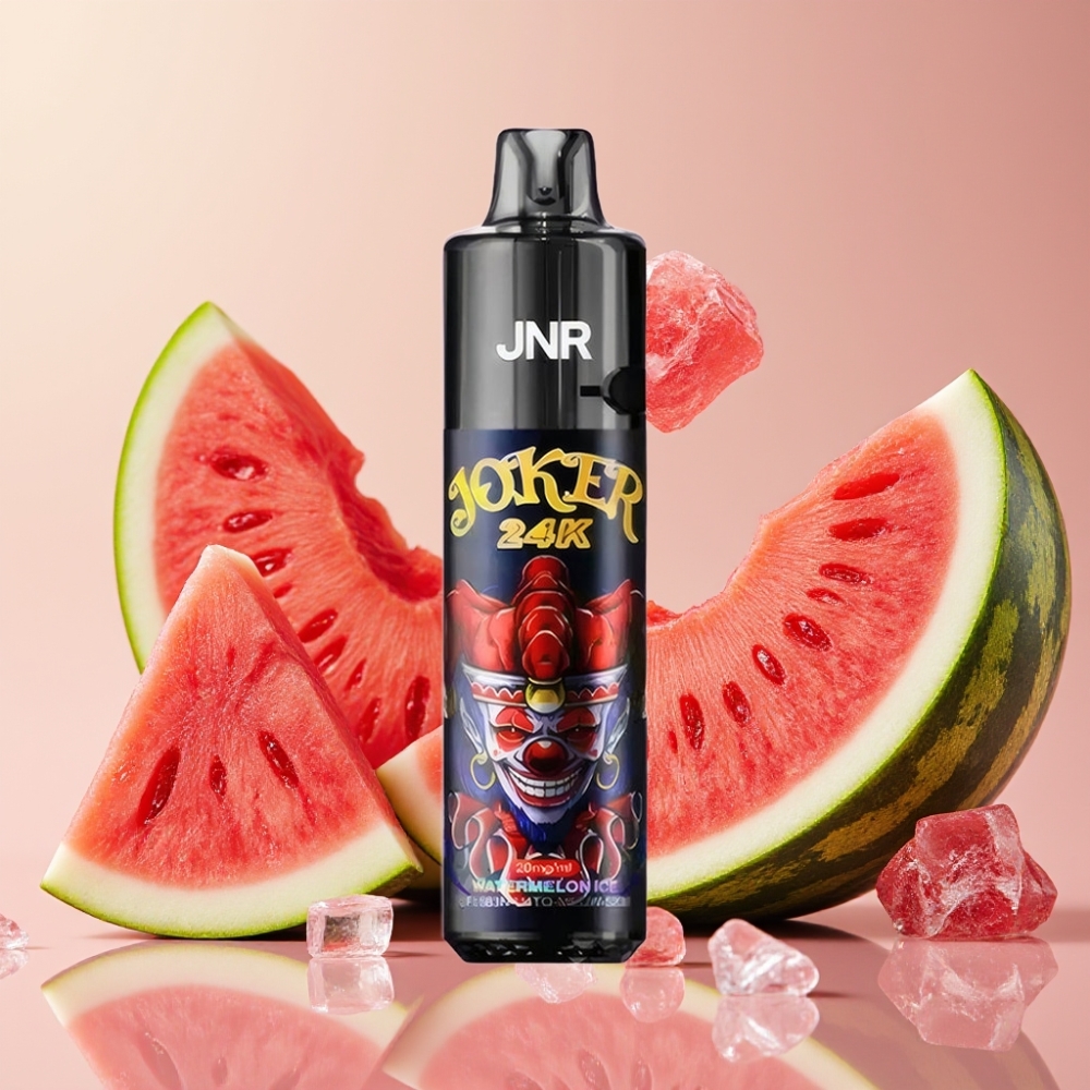 JNR Joker 24K Puffs Vape Desechable Sandía Helada con Batería 800mAh y Recargable