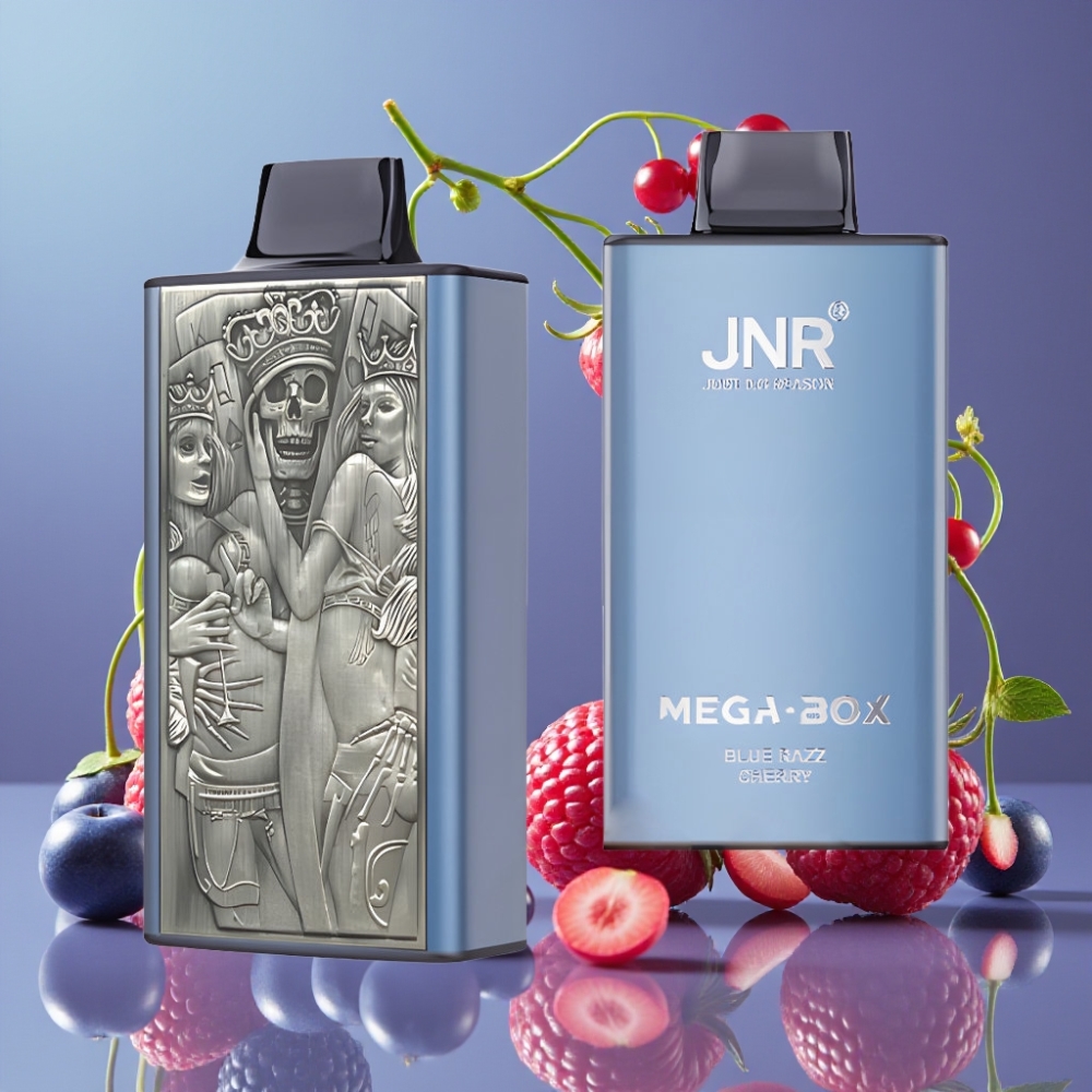 JNR Mega Box 25000 Puffs Desechable Vape Arándano Azul Cereza con Carga Rápida Type-C