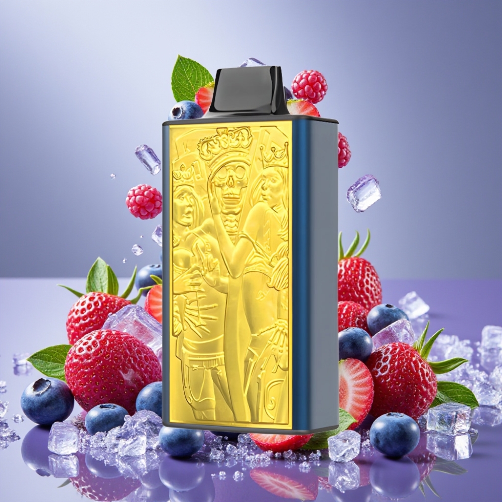 JNR Mega Box 25000 Puffs Desechable Vape Arándano Helado con Carga Rápida Type-C y Batería de 850mAh