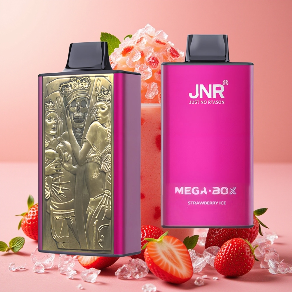 JNR Mega Box 25000 Puffs Desechable Vape Fresa Helada con Carga Rápida Type-C y Doble Malla