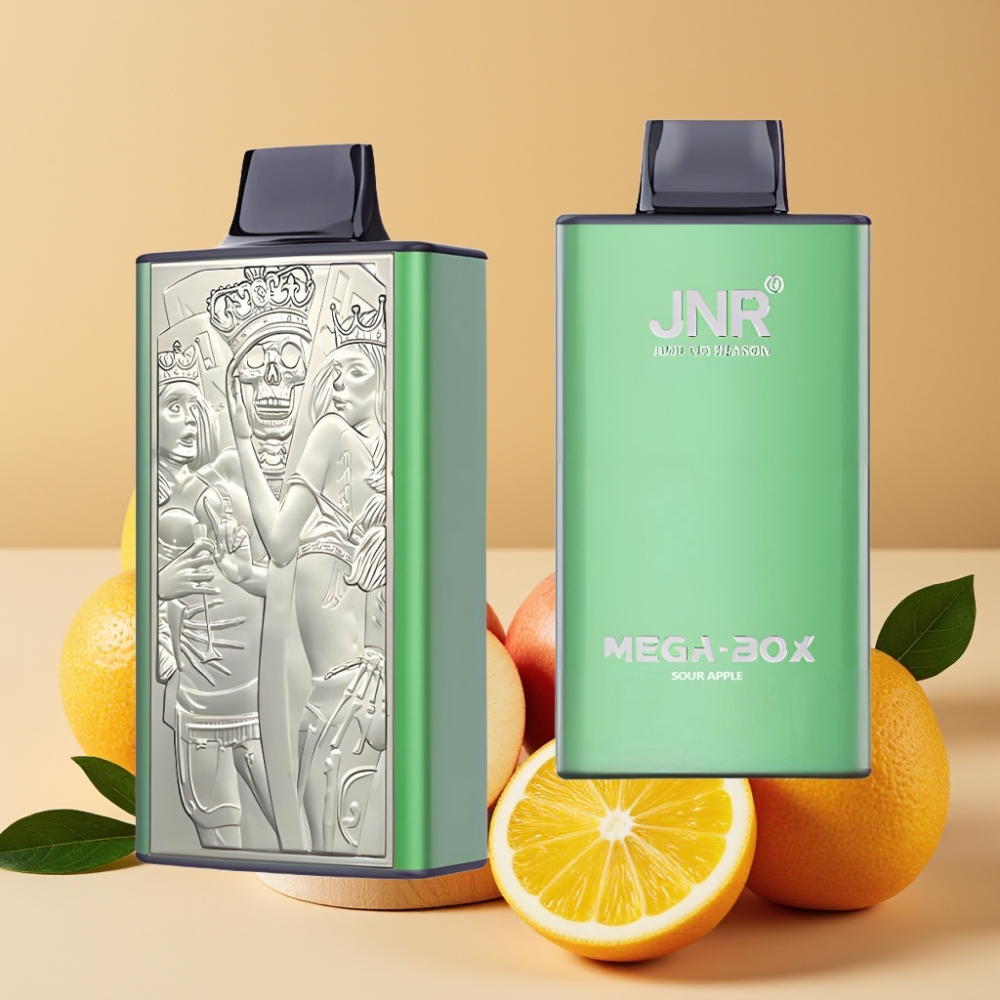 JNR Mega Box 25000 Puffs Desechable Vape Manzana Ácida con Carga Rápida Type-C y Batería 850mAh
