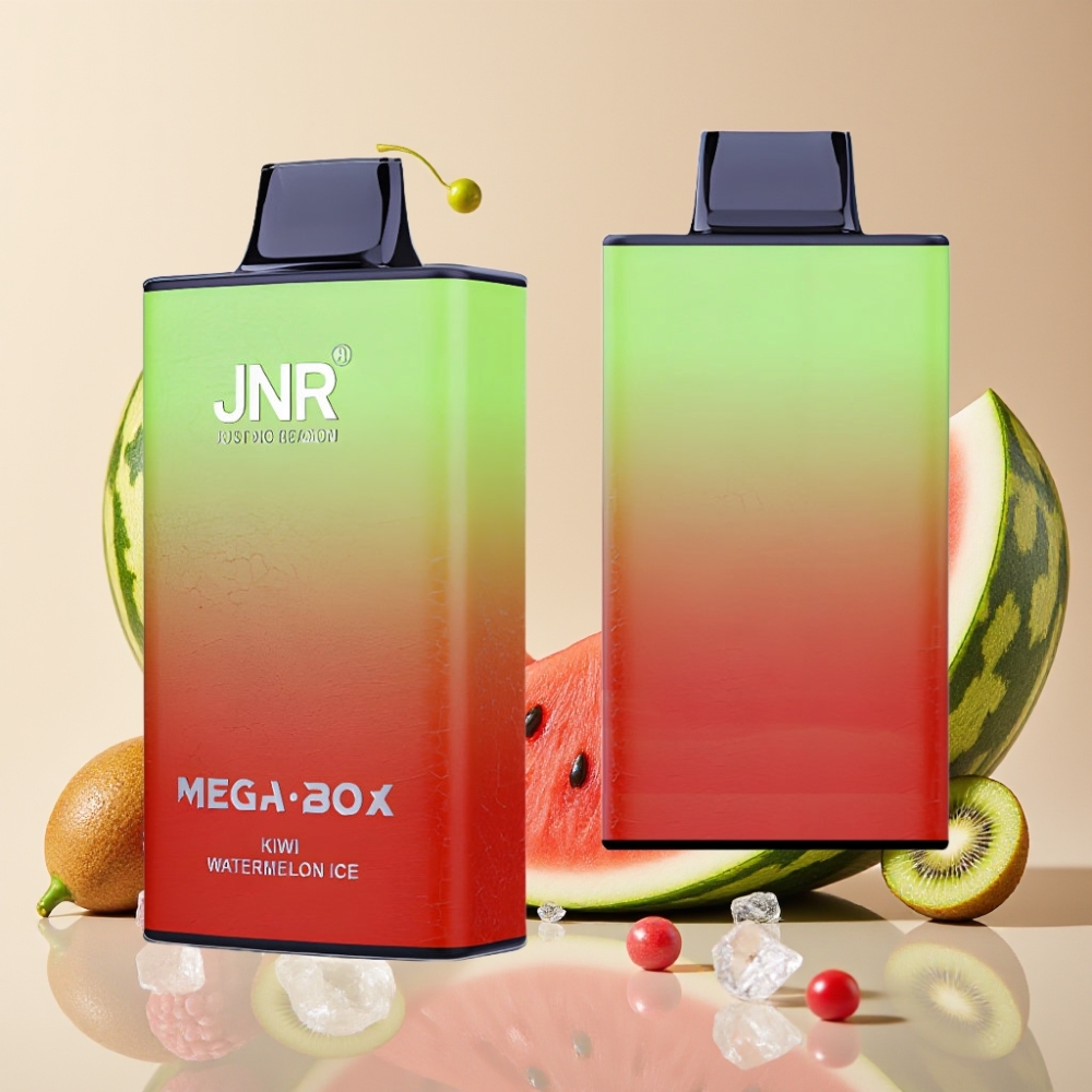 JNR Mega Box 25000 Puffs Vape Desechable Kiwi Sandía Helada con Carga Rápida Type-C