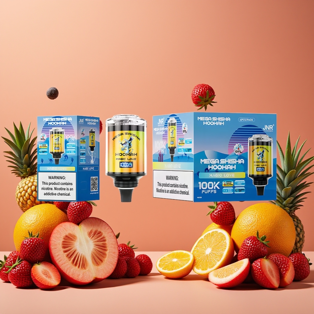 JNR Mega Shisha Hookah 100K Compatibilidad de Escritorio Amor Mágico y 2200mAh