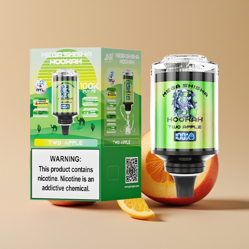 JNR Mega Shisha Hookah 100K Compatibilidad de Escritorio Dos Manzanas y Pantalla Inteligente Interactiva