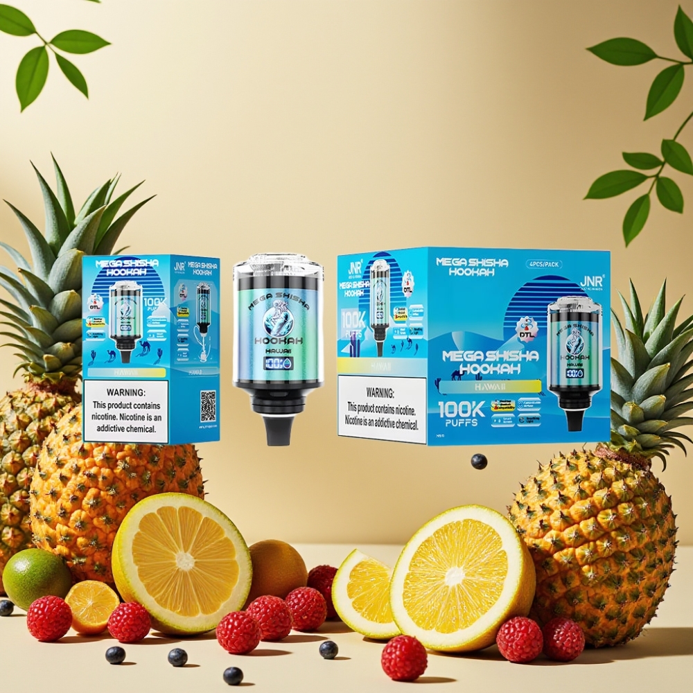 JNR Mega Shisha Hookah 100K Compatibilidad de Escritorio Hawái con Pantalla Inteligente