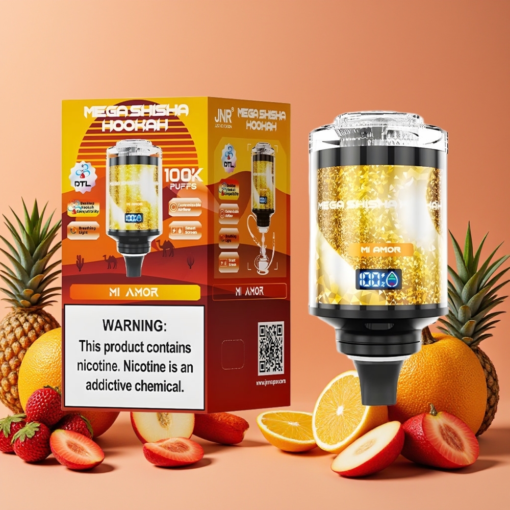 JNR Mega Shisha Hookah 100K Compatibilidad de Escritorio Mi Amor 60ml