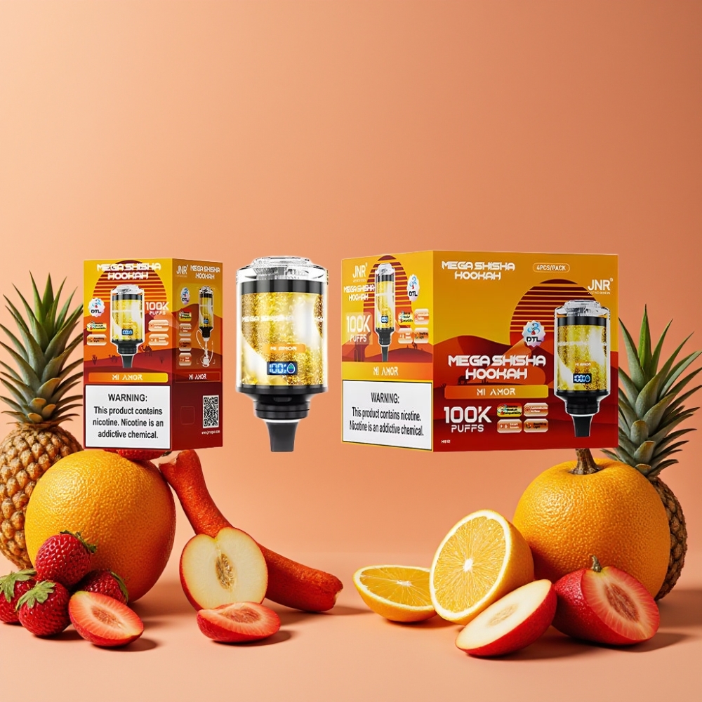 JNR Mega Shisha Hookah 100K Compatibilidad de Escritorio Mi Amor 60ml