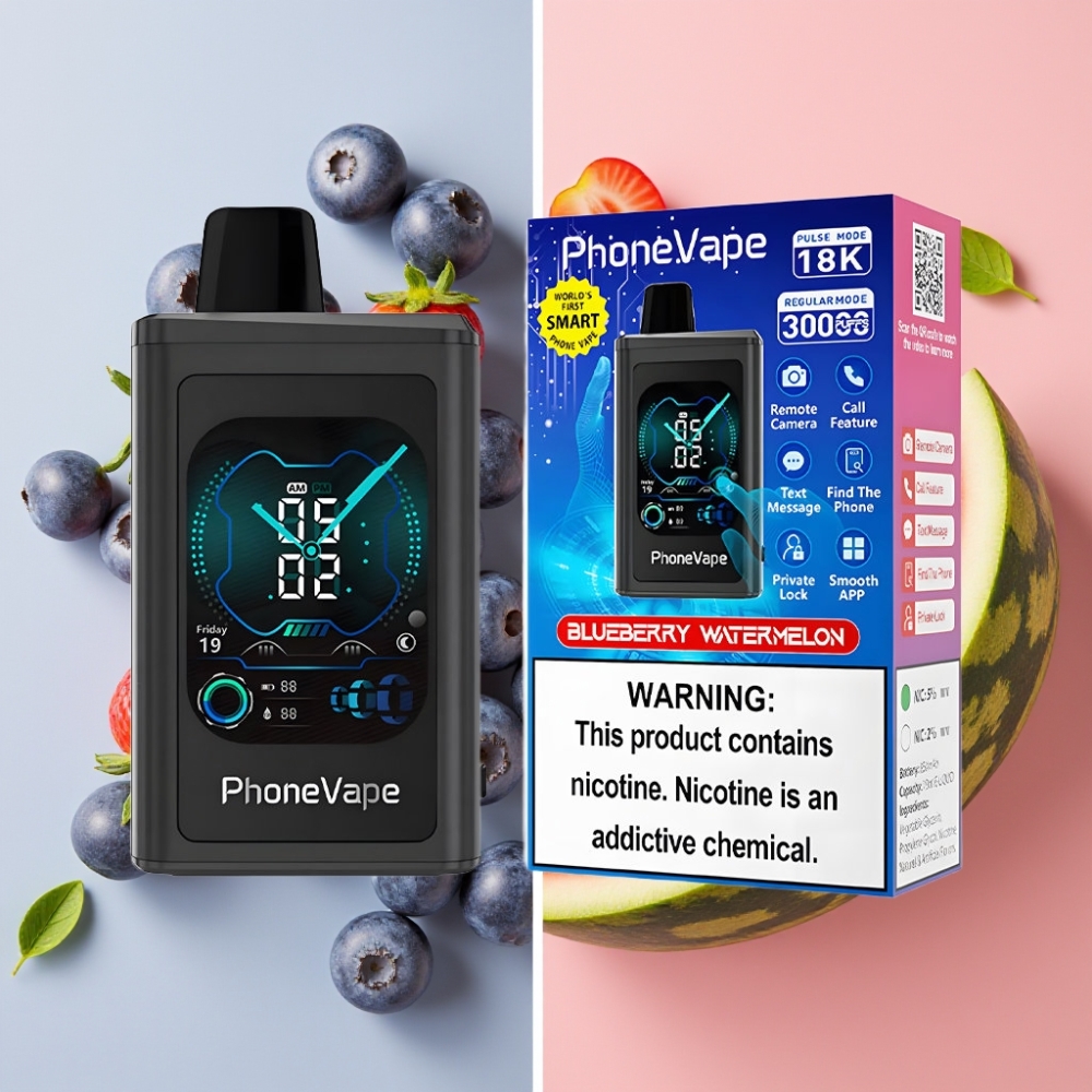 JNR PhoneVape 30000 caladas Vape Desechable Arándano Sandía con Pantalla Completa y Turbo Mode