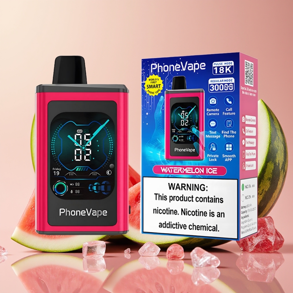 JNR PhoneVape 30000 caladas Vape Desechable Sandía Helada con Batería Recargable 850mAh