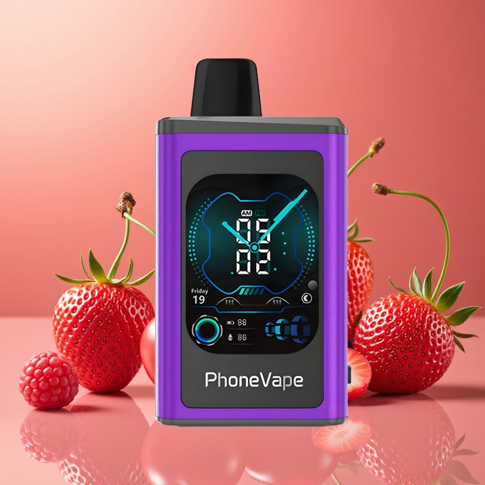 JNR PhoneVape 30000 puffs Vape Desechable Cereza Fresa Frambuesa y JNR PhoneVape 30000 puffs Vape Desechable con Batería Recargable 850mAh