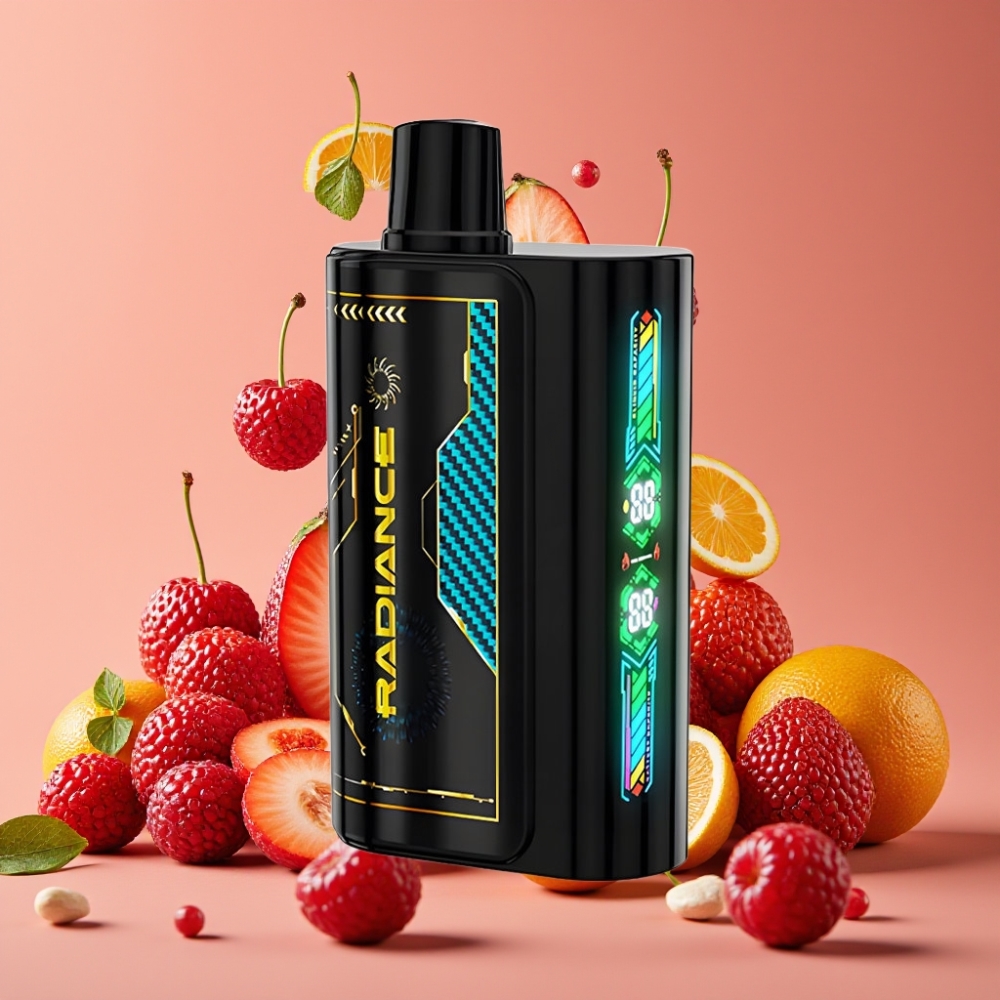 JNR Radiance 31000 Puffs Vape Desechable CEREZA COLA EFERVESCENTE con Pantalla Animada Inteligente