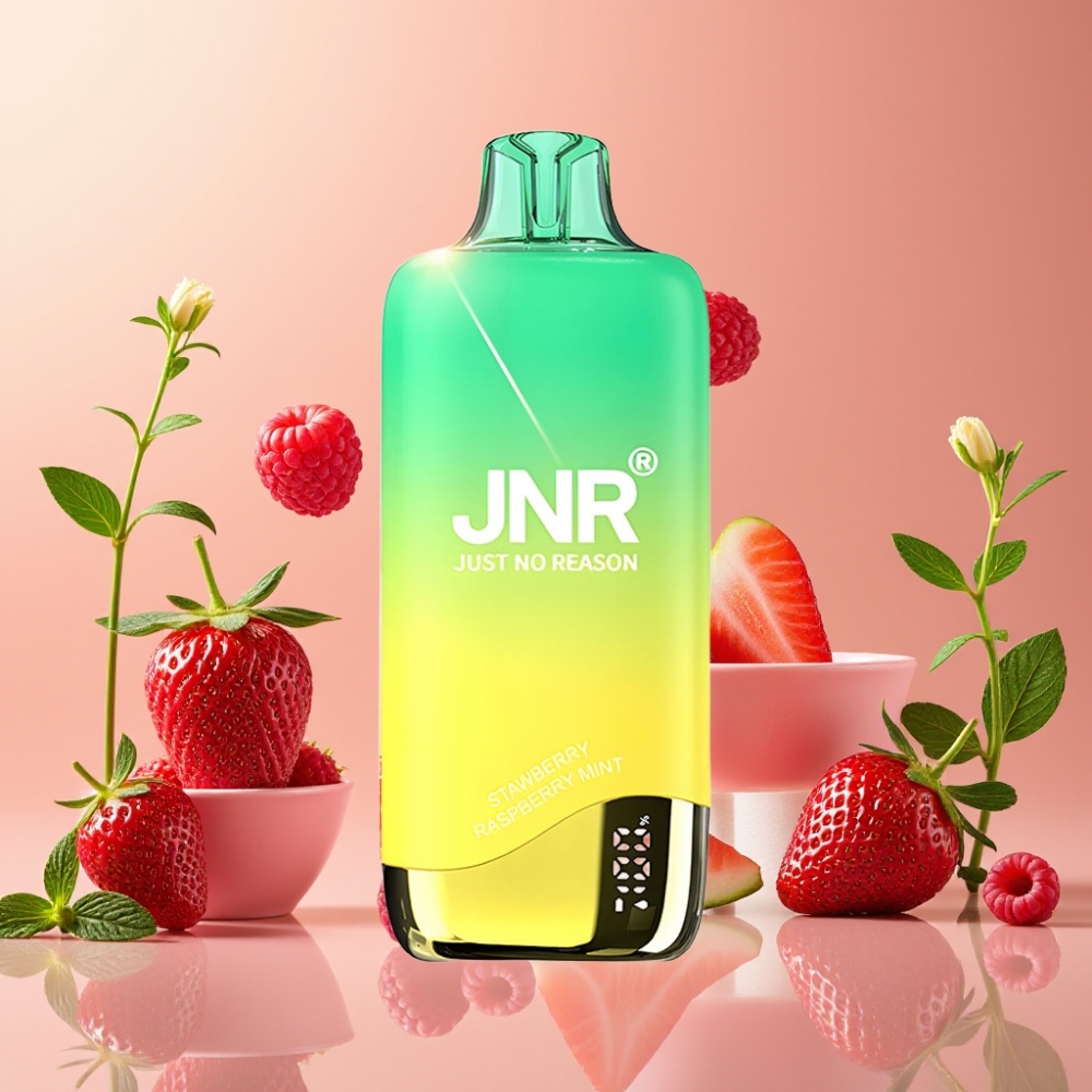 JNR Rainbow 10500 Puffs Vape Desechable Fresa Frambuesa Menta 18ml 08ohm