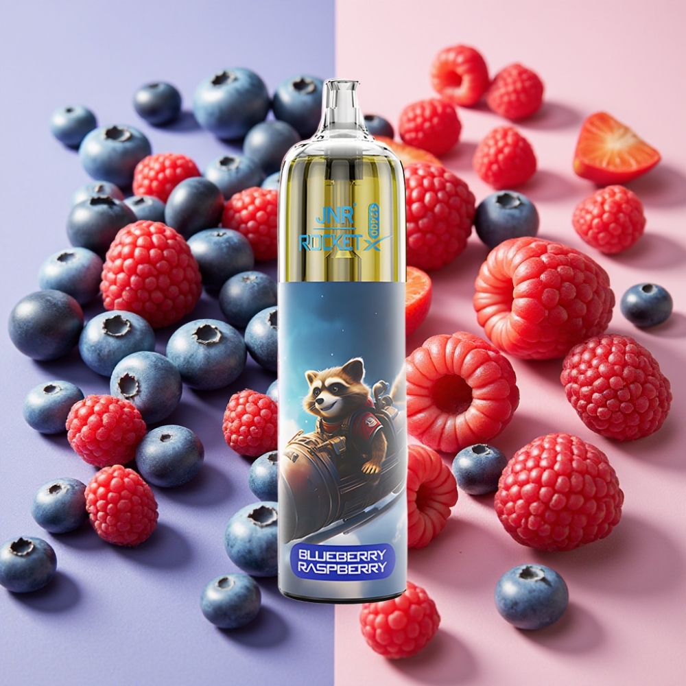 JNR Rocket-X 12400 Puffs Desechable Vape Arándano Frambuesa con RGB y Carga Rápida Type-C