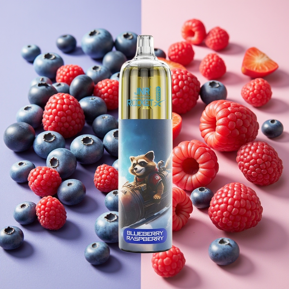 JNR Rocket-X 12400 Puffs Desechable Vape Arándano Frambuesa con RGB y Carga Rápida Type-C