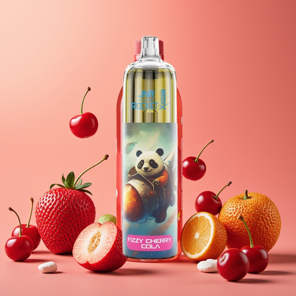 JNR Rocket-X 12400 Puffs Desechable Vape Cereza Cola Fizzy con RGB y Tipo-C