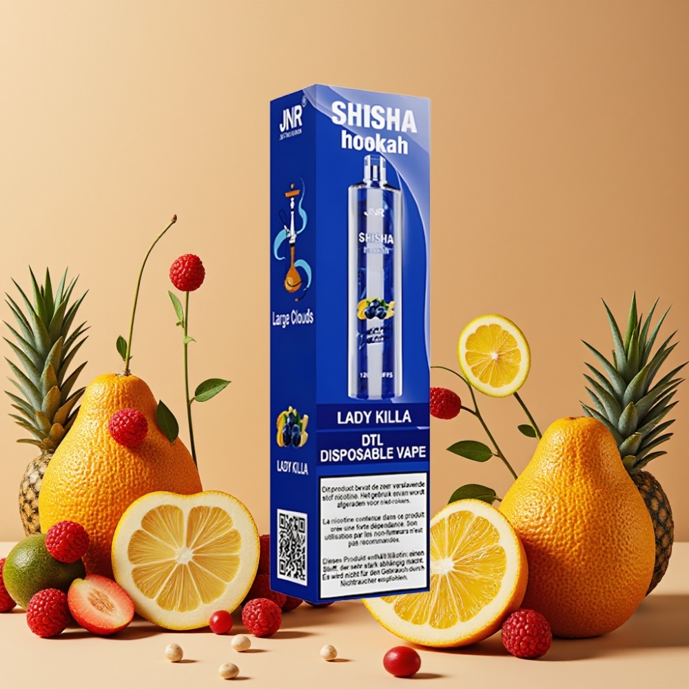 JNR Shisha Hookah 12000 Puffs Vape Desechable Asesina de Corazones 24ml 750mAh