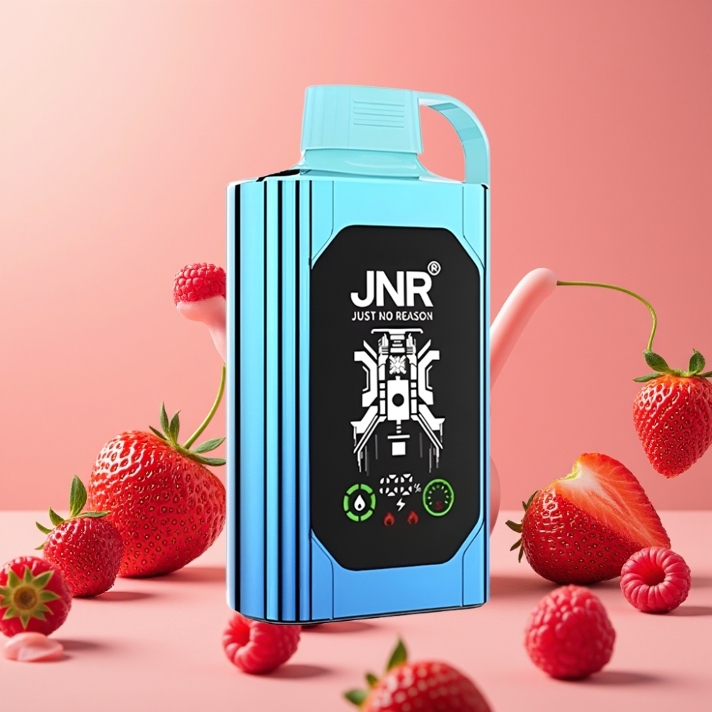 JNR Shisha Hookah Box 20500 Puffs Vape Disposable Fresa Frambuesa Caramelo HD Display