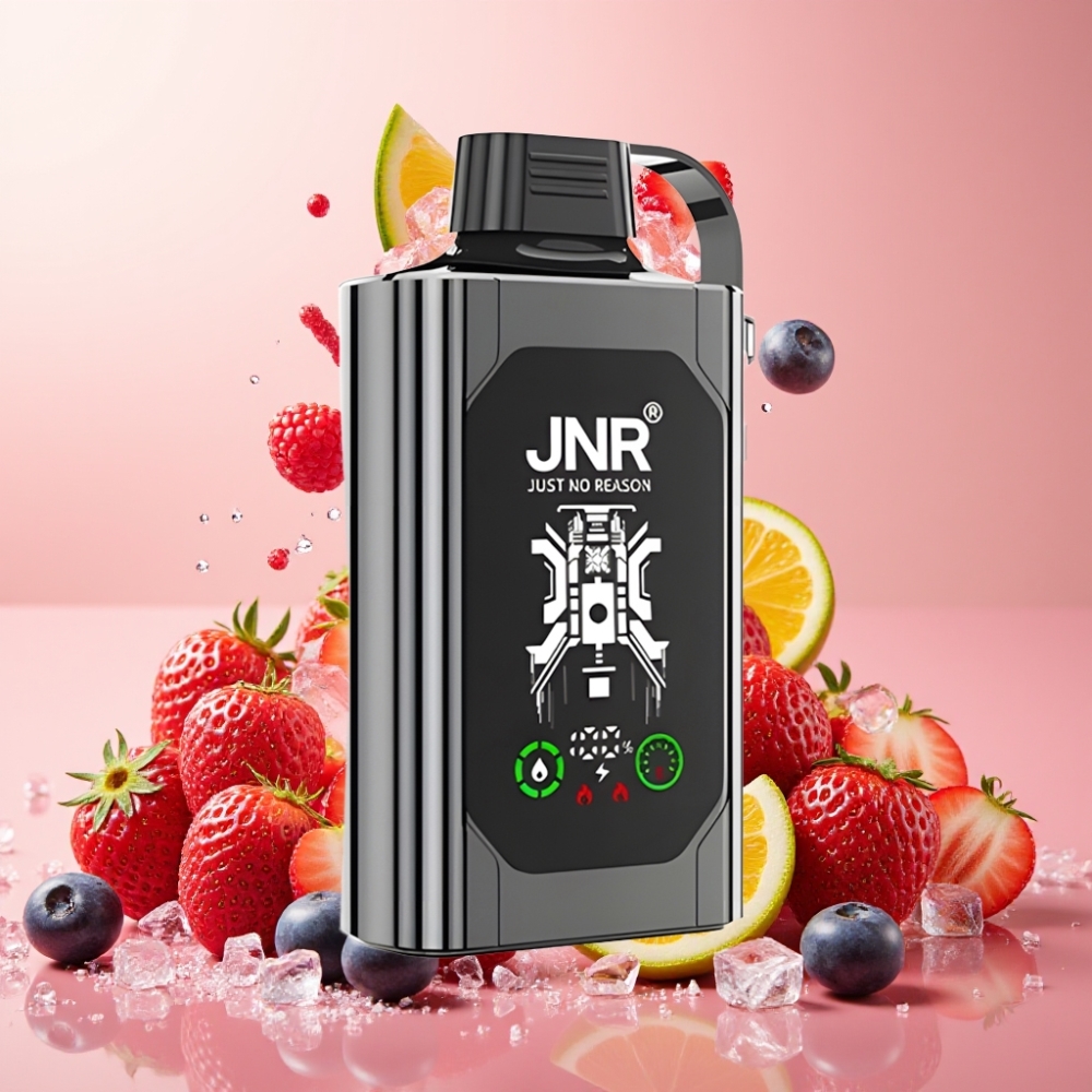 JNR Shisha Hookah Box 20500 Puffs Vape Dispositivo Baya Mixta Hielo con Pantalla HD y Carga Rápida Type-C