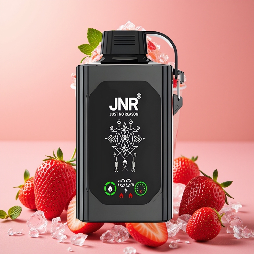JNR Shisha Hookah Box 20500 Puffs Vape Fresa Hielo con Dual Mesh Coil y 25ml