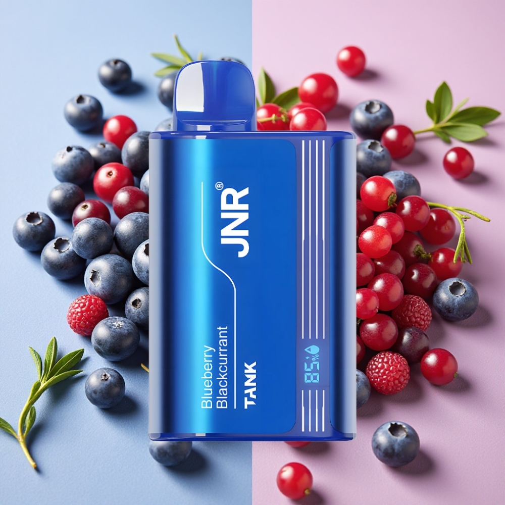 JNR Tank 10000 Puffs Vape Desechable Arándano Grosella Negra con Pantalla Digital y Carga Rápida Type-C