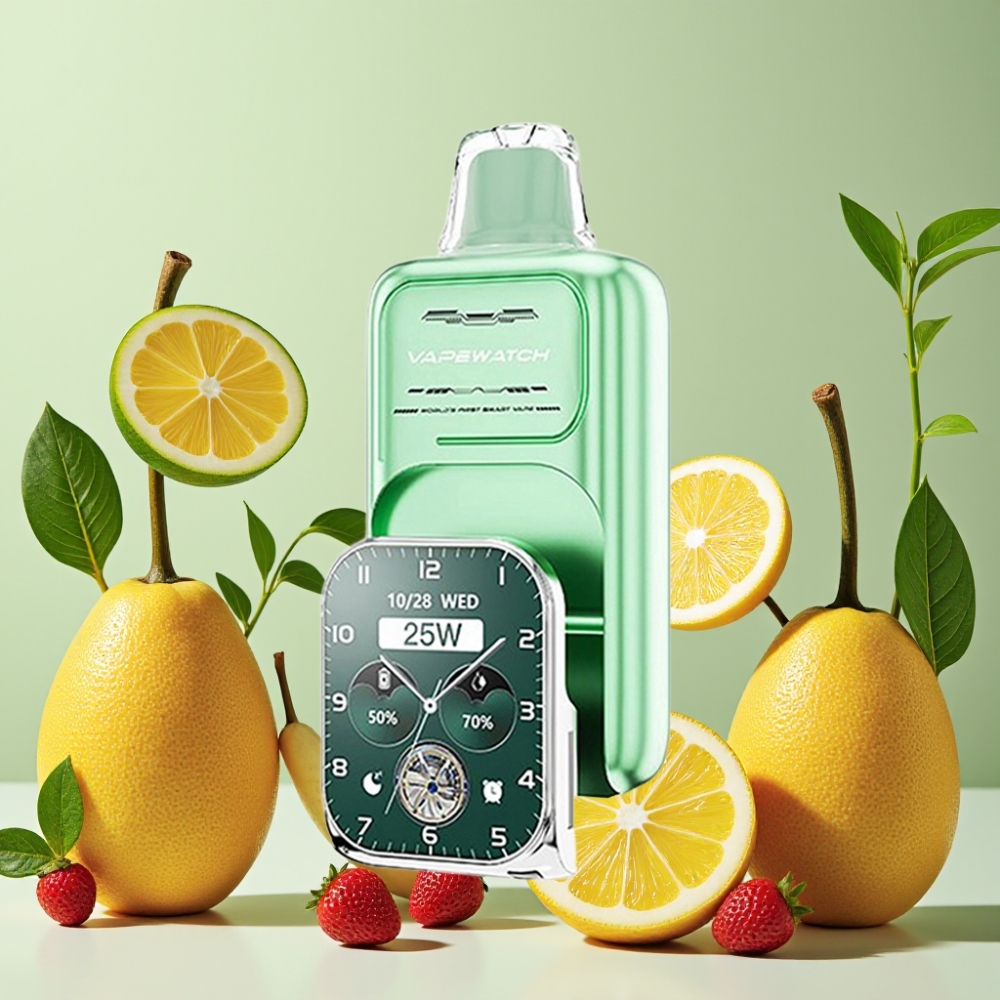 JNR VapeWatch 30000 Puffs Vape Desechable Miami Menta con Carga Rápida Type-C y Doble Bobina Mesh