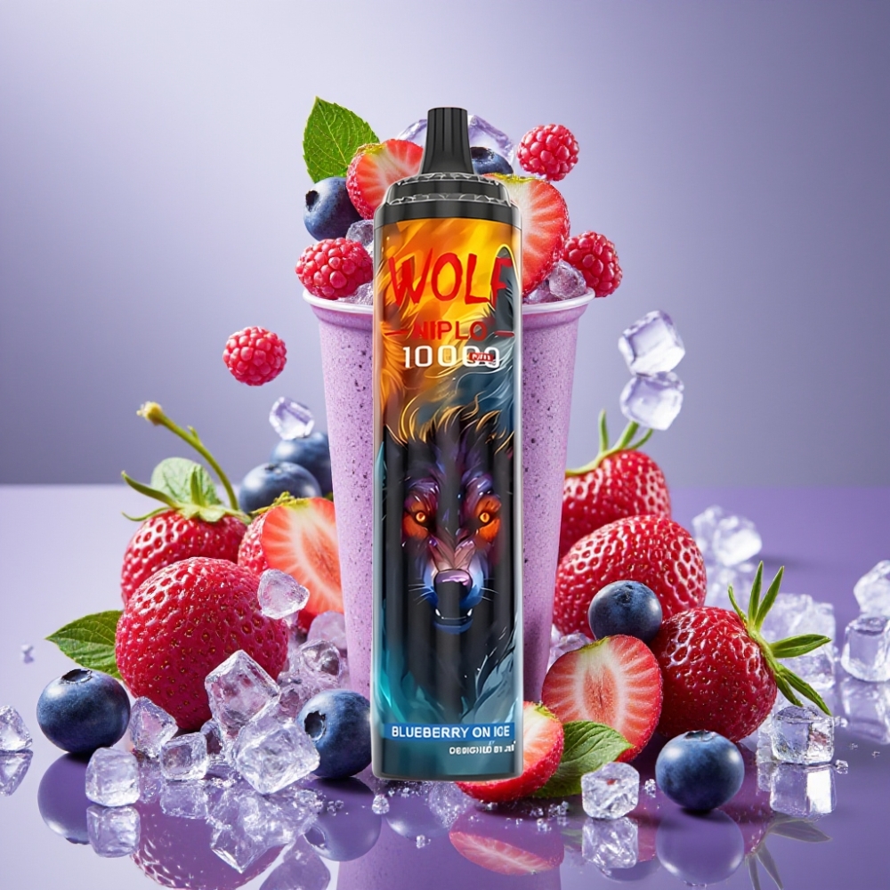 JNR Wolf Niplo 10000 Puffs Vape Desechable Arándano Con Hielo 20ml 5