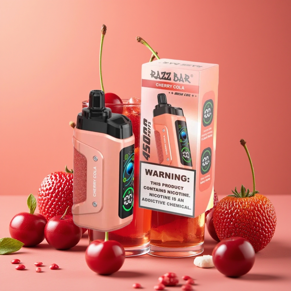 Razz Bar 45000 Puffs Desechable Vape Cereza Cola y 650 Mah Batería Recargable