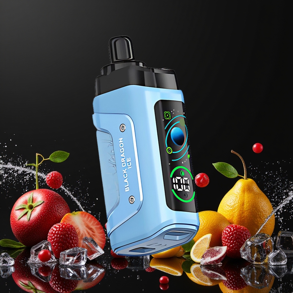 Razz Bar 45000 Puffs Desechable Vape Dragón Negro Hielo con Batería 650 mAh