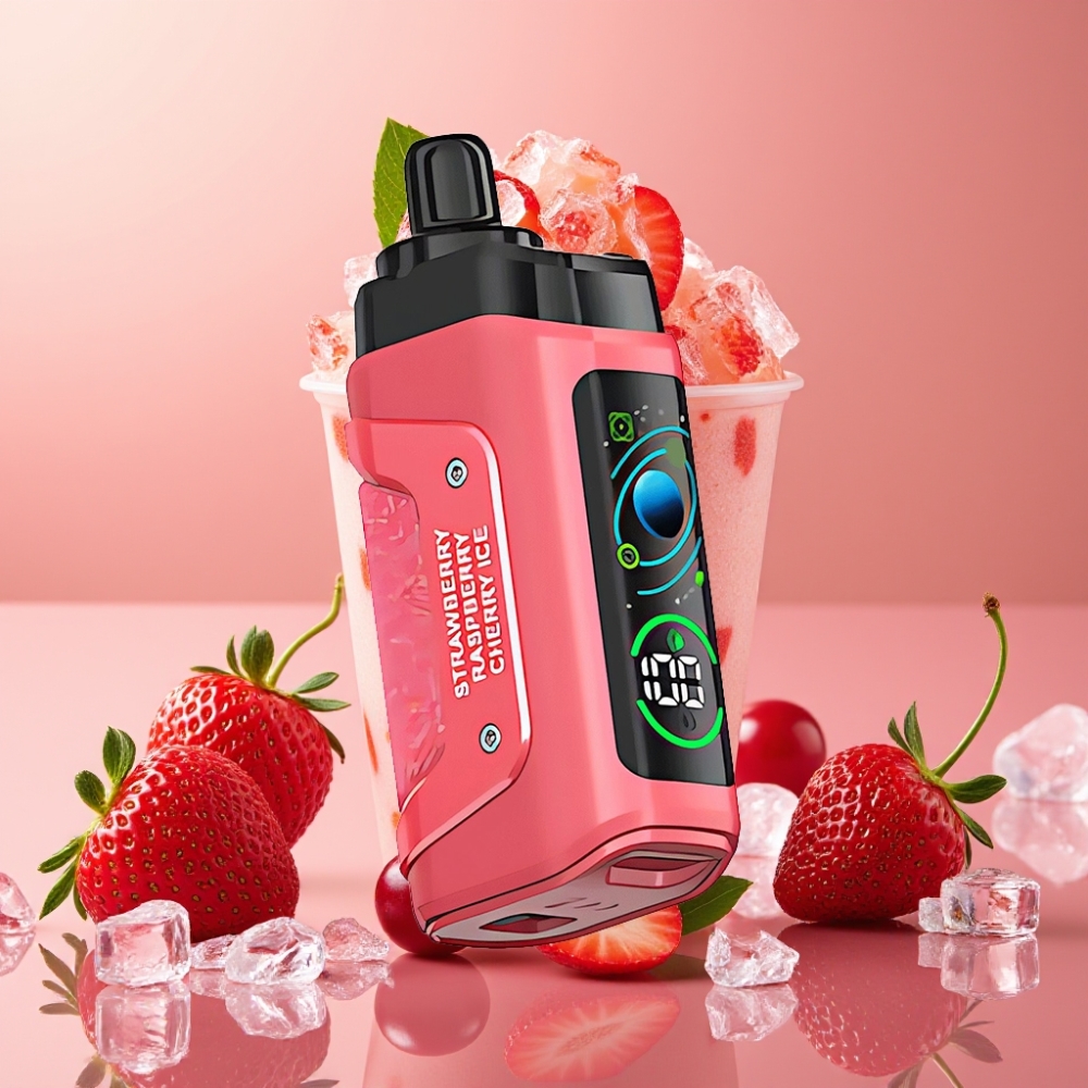 hielo de fresa y cereza