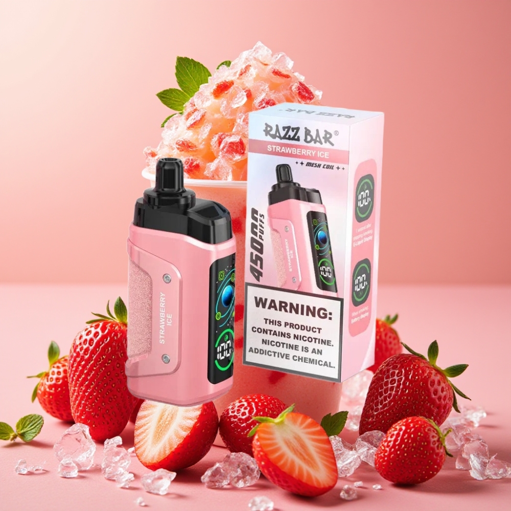 Razz Bar 45000 Puffs Desechable Vape Fresa Helada con Batería 650 mAh
