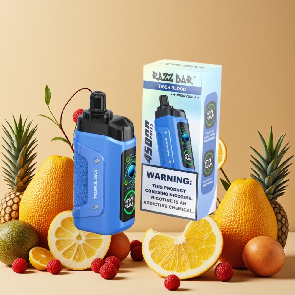 Razz Bar 45000 Puffs Desechable Vape Sangre de Tigre y Ajuste de Flujo de Aire