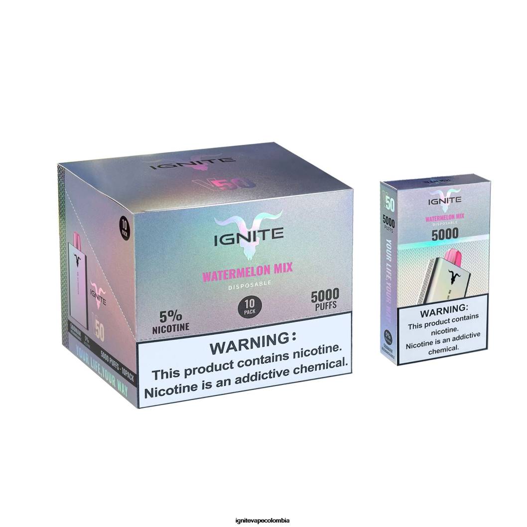 IGNITE V50 paquete de 10 bolígrafos vaporizadores mezcla de sandia 86JD152 - IGNITE Precio Colombia