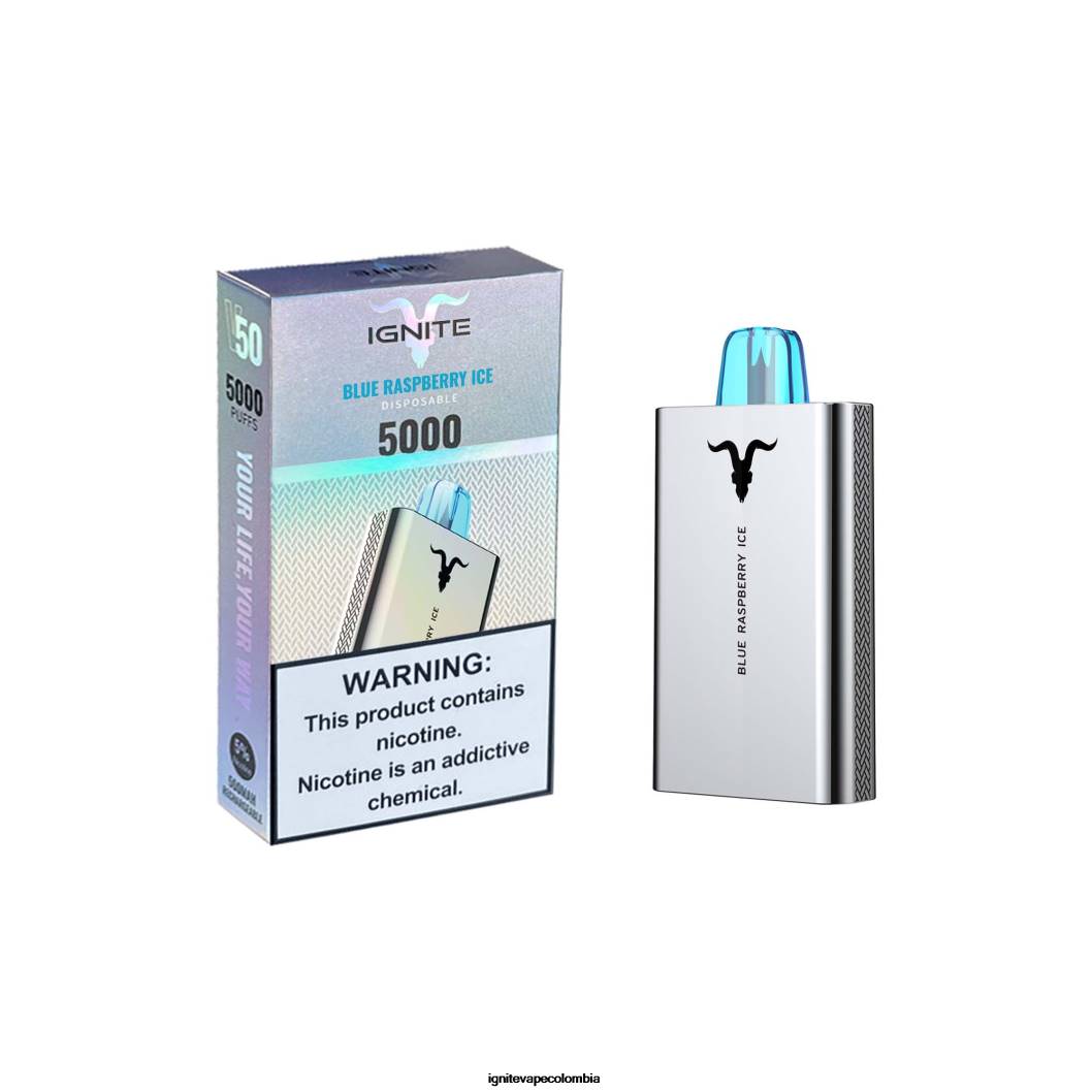 IGNITE V50 pluma vaporizador hielo de frambuesa azul 86JD156 - IGNITE Vape Colombia