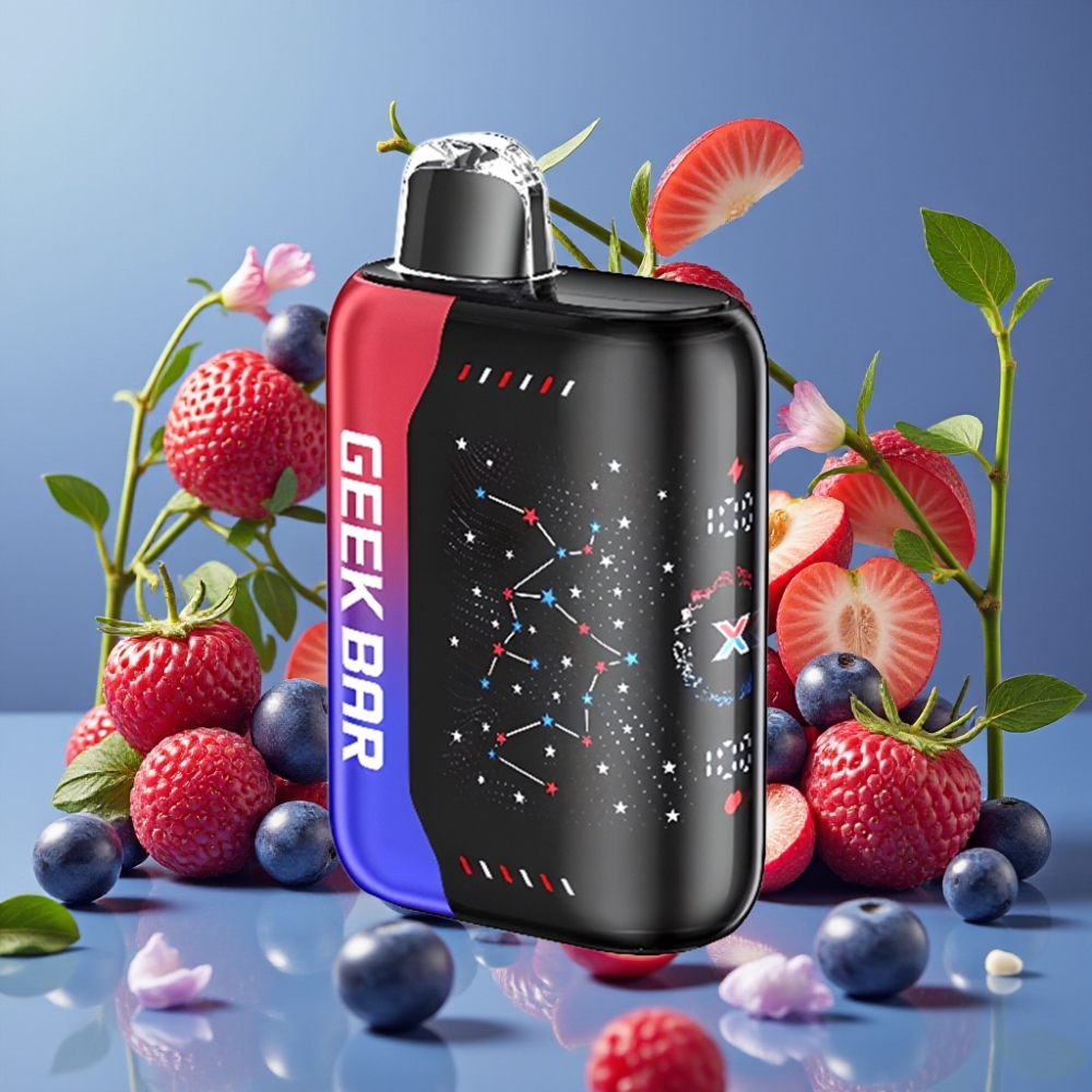 GEEK BAR Pulse X 25000 Puffs Edición Patriota con Pantalla Curva 3D y 18mL de E-Líquido