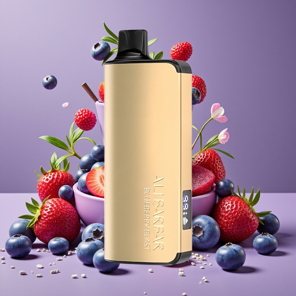 Alibarbar Ingot 9000 Puffs Vape Desechable Explosión de Arándanos 22ml 2350mAh