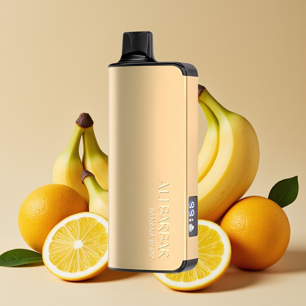 Alibarbar Ingot 9000 Puffs Vape Desechable Plátano Energía 22ml